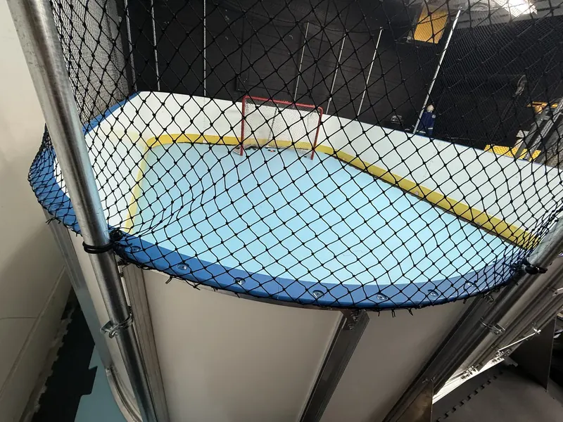 Overhead view of the synthetic ice surface